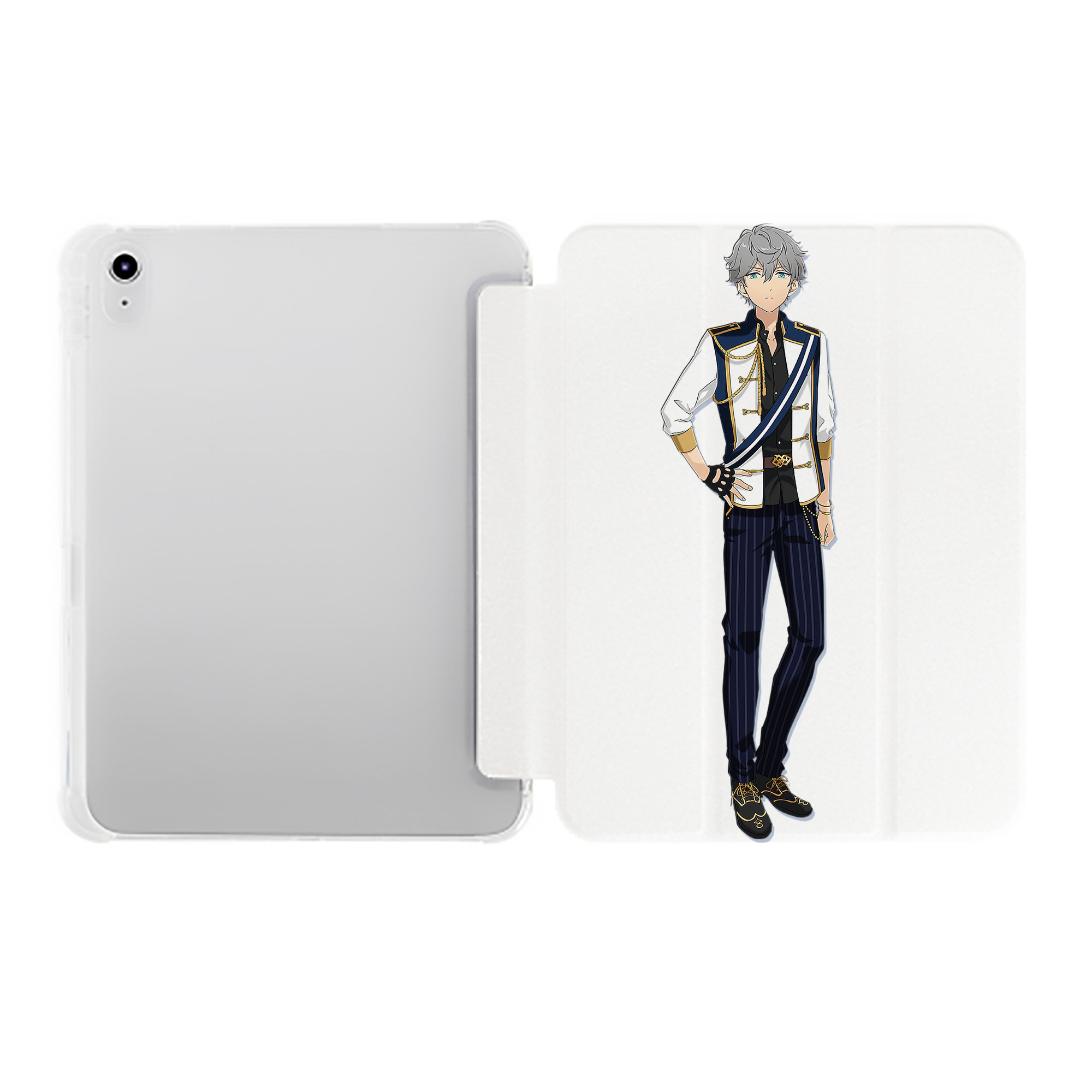 （画像用） あんさんぶるスターズ! Ensemble Stars IPad ケース ペン収納付き 三つ折りスタンド PUレザー×シリコン 対応機種9.5/10.5/10.9インチ